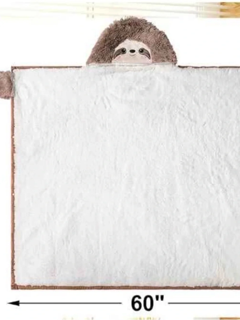 Sloth Hooded Plush Blanket